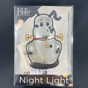 Regal Dog Puppy Hand Painted Night Light NIB